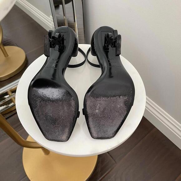 Saint Laurent OPYUM SANDAL CROCODILE LEATHER WITH BLACK HEEL - Picture 4 of 6